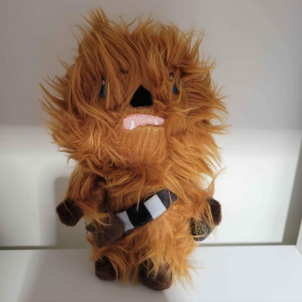 Star Wars for Pets Plush Chewbacca Figure  | Soft Star Wars Squeaky Dog Toy